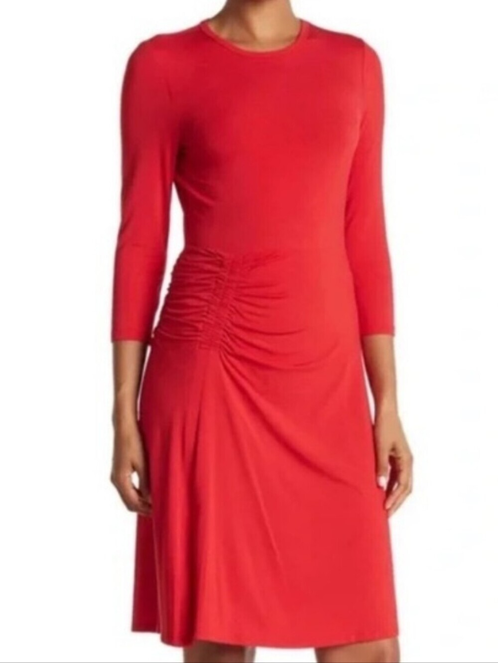 Calvin Klein Women’s Red Ruched Side Dress_14